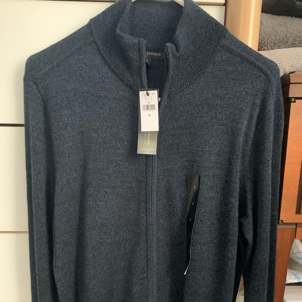 Men’s Banana Republic Navy Full Zip NWT